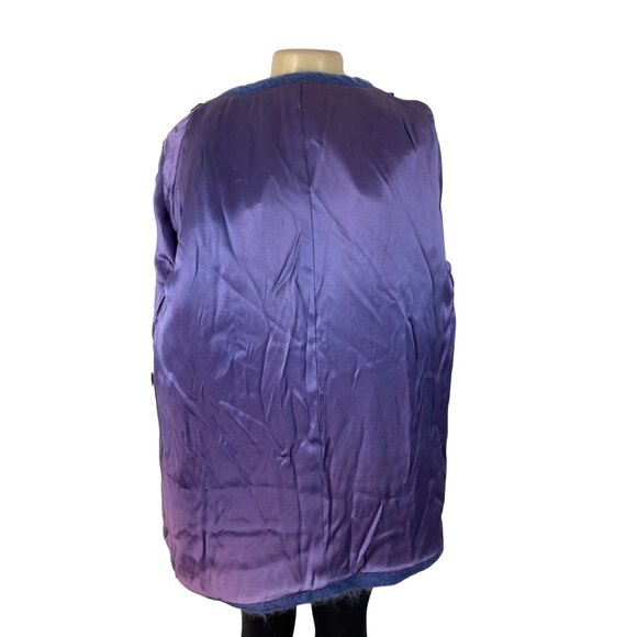 Vintage Sandison Womens Blue Double-Breasted Coat With Buttons - Picture 4 of 8